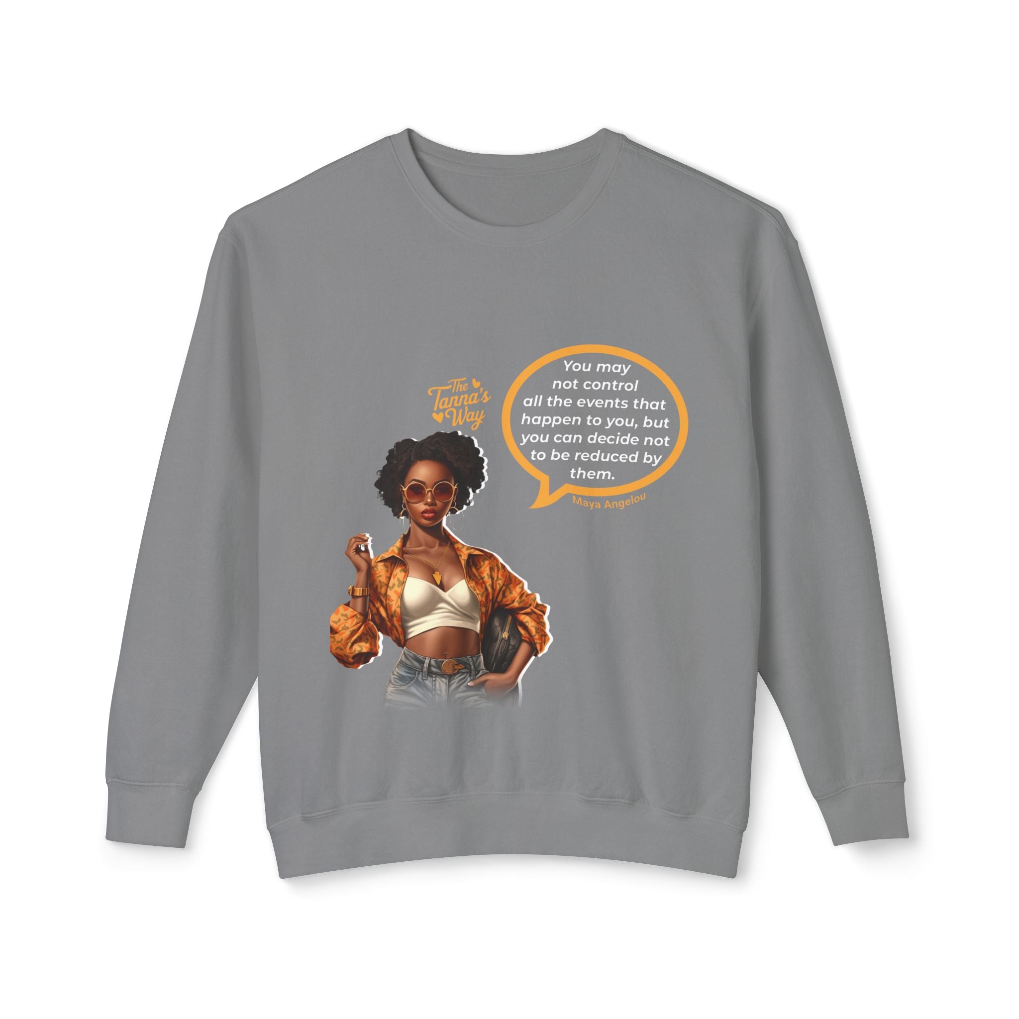 Maya Angelou | Unisex Lightweight Crewneck Sweatshirt